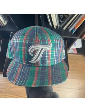 Vintage Toronto Blue Jays Plaid New Era Fitted Hat 7 1/2 MLB
